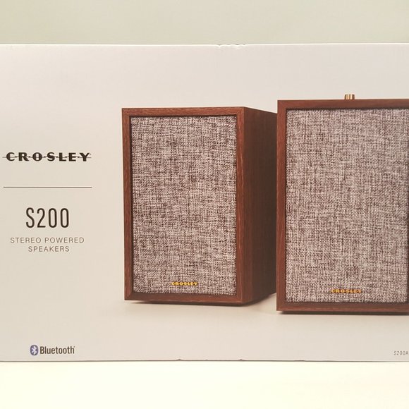 CROSLEY S200 Stereo Powered Bluetooth Speakers 4" Woofer S200A-WA1 - Picture 1 of 6